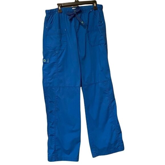 Spread Good Cheer Blue Scrub Bottoms Size Medium Bottoms Only - Picture 1 of 12